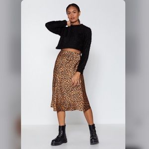 Nasty Gal leopard skirt